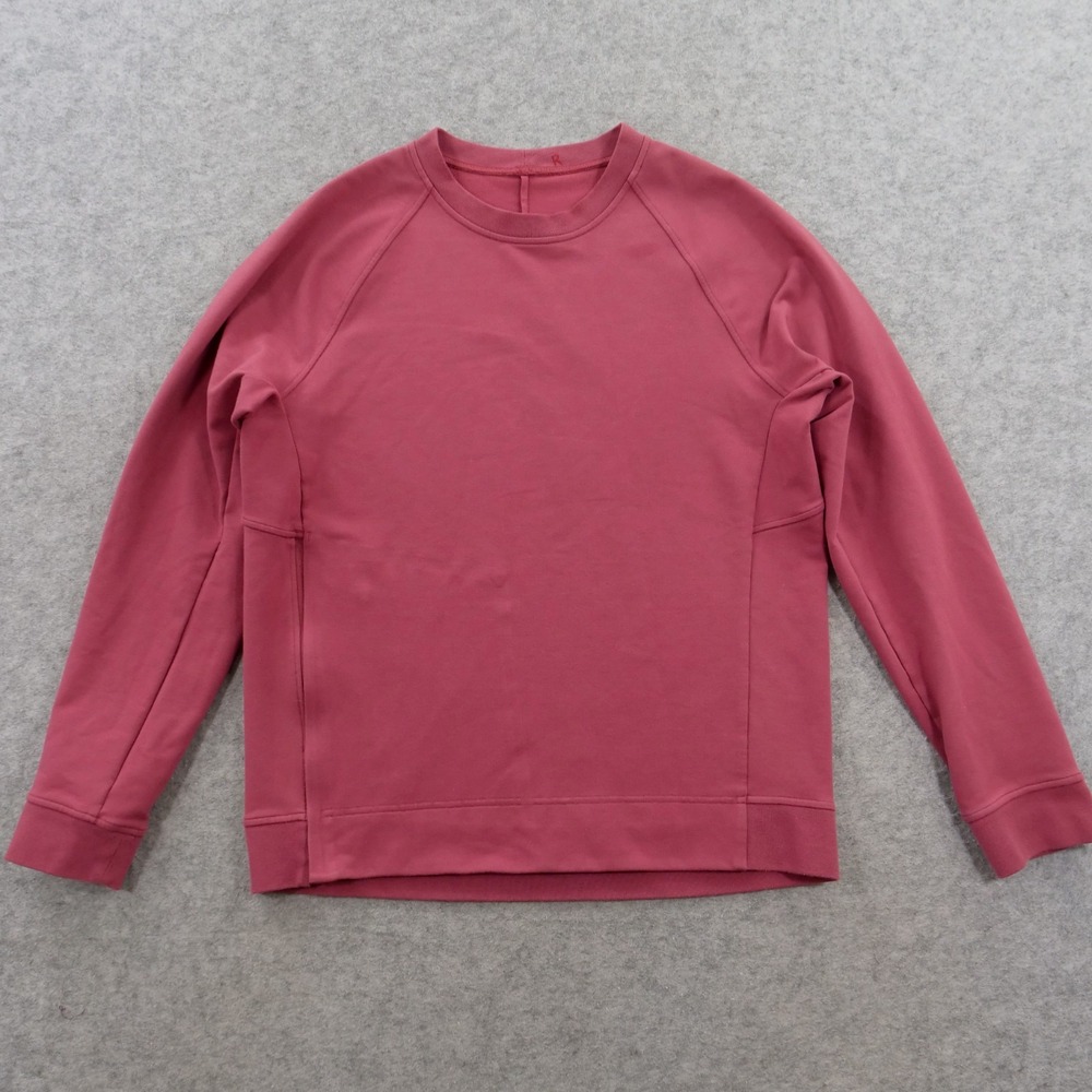 Lululemon Sweatshirt Mens Medium Pink Crew City Sweat Pullover Athletic Active